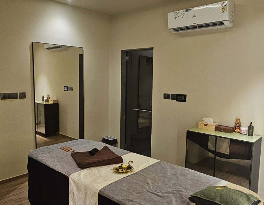 Relaxing spa ambience