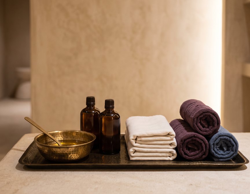 Spa oils and setting